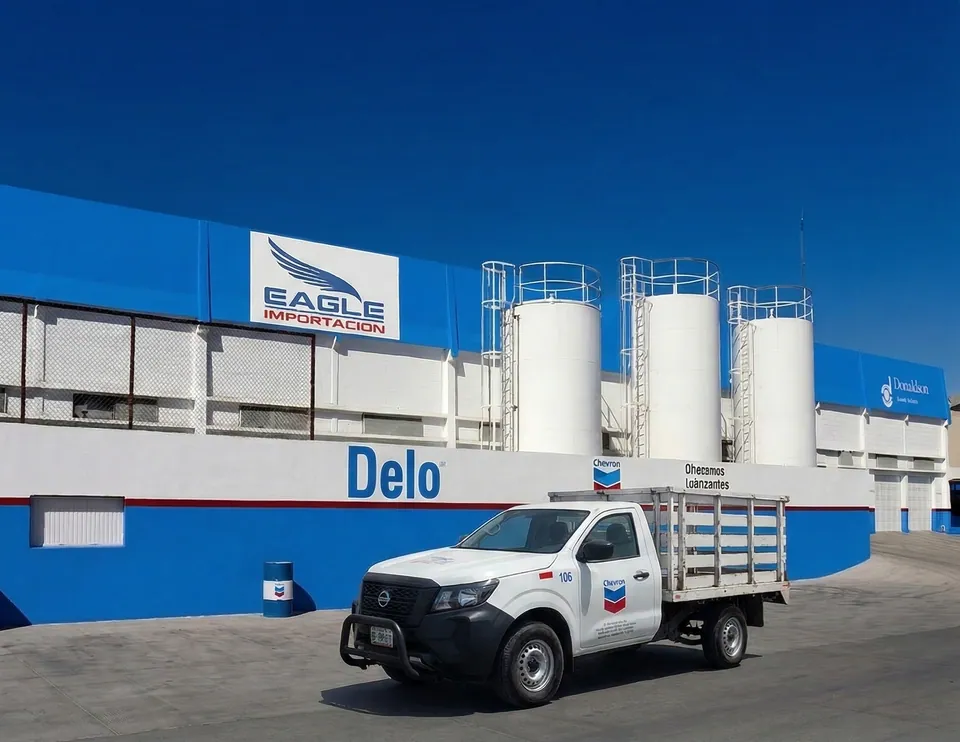 Camioneta de reparto de lubricantes Chevron